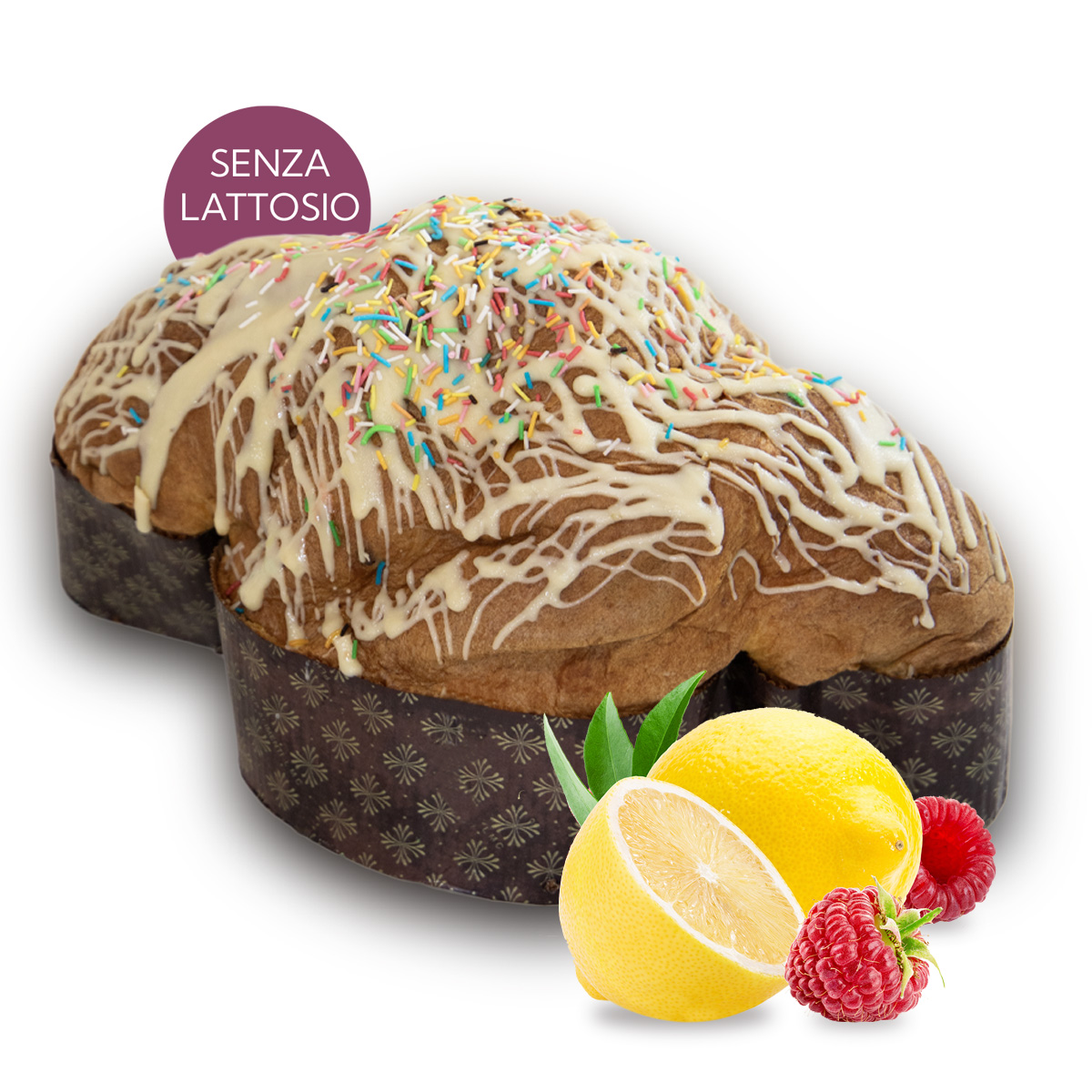 Colomba Lampone e Limone  SENZA LATTOSIO